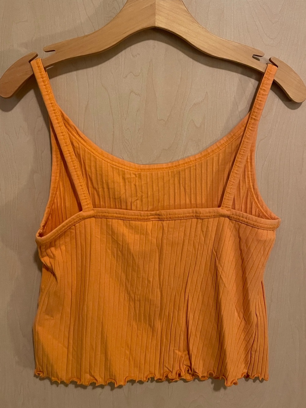 Old Navy Ribbed Orange Cropped Tank - Picture 2 of 3